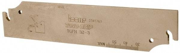 Iscar - 1.26" Blade Height, 0.098" Blade Width, 5-29/32" OAL, Neutral Cut, Double End Indexable Cut-Off Blade - TGFH Blade - Industrial Tool & Supply