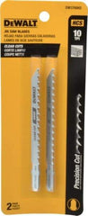 DeWALT - 4" Long, 10 Teeth per Inch, High Carbon Steel Jig Saw Blade - Toothed Edge, 1/4" Wide x 0.06" Thick, T-Shank - Industrial Tool & Supply