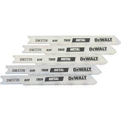 DeWALT - 3" Long, 24 Teeth per Inch, High Carbon Steel Jig Saw Blade - Toothed Edge, 0.3" Wide x 0.0313" Thick, U-Shank - Industrial Tool & Supply