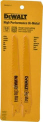 DeWALT - 6" Long, Bi-Metal Reciprocating Saw Blade - Tapered Profile, 5 to 8 TPI, Toothed Edge, Universal Shank - Industrial Tool & Supply