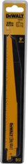 DeWALT - 9" Long, Bi-Metal Reciprocating Saw Blade - Tapered Profile, 5 to 8 TPI, Toothed Edge, Universal Shank - Industrial Tool & Supply