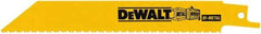 DeWALT - 6" Long, Bi-Metal Reciprocating Saw Blade - Straight Profile, 10 to 14 TPI, Toothed Edge, Universal Shank - Industrial Tool & Supply