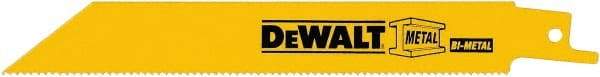 DeWALT - 6" Long, Bi-Metal Reciprocating Saw Blade - Straight Profile, 14 TPI, Toothed Edge, Universal Shank - Industrial Tool & Supply