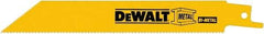 DeWALT - 6" Long, Bi-Metal Reciprocating Saw Blade - Straight Profile, 14 TPI, Toothed Edge, Universal Shank - Industrial Tool & Supply