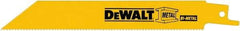 DeWALT - 4" Long, Bi-Metal Reciprocating Saw Blade - Straight Profile, 14 TPI, Toothed Edge, Universal Shank - Industrial Tool & Supply
