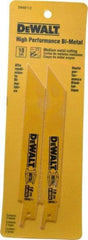 DeWALT - 6" Long x 3/4" Thick, Bi-Metal Reciprocating Saw Blade - Straight Profile, 18 TPI, Toothed Edge, Universal Shank - Industrial Tool & Supply