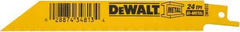 DeWALT - 6" Long, Bi-Metal Reciprocating Saw Blade - Straight Profile, 24 TPI, Toothed Edge, Universal Shank - Industrial Tool & Supply