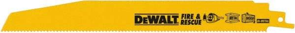 DeWALT - 6" Long, Bi-Metal Reciprocating Saw Blade - Straight Profile, 14 TPI, Toothed Edge, Universal Shank - Industrial Tool & Supply