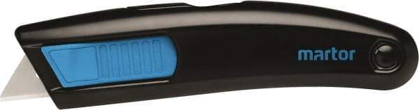 Martor USA - Retractable Utility Knife - Black & Blue Handle - Industrial Tool & Supply