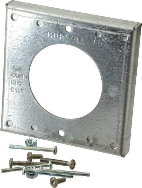 Hubbell Wiring Device-Kellems - Electrical Outlet Box Steel Raised Cover - 4" Overall Width - Industrial Tool & Supply
