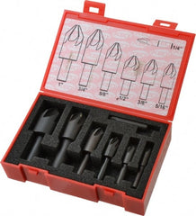 Keo - 7 Piece, 1/4 to 1" Head Diam, 82° Included Angle, Single End Countersink Set - Industrial Tool & Supply