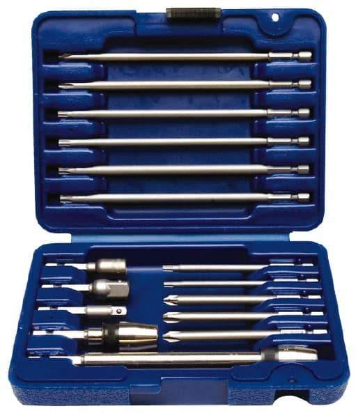 Irwin - 34 Piece, Bit Set - Phillips, Torx, Posidrive Point - Industrial Tool & Supply