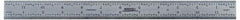 SPI - 18" Long, 1/64, 1/50, 1/32, 1/10" Graduation, Rigid Steel Rule - 3R Graduation Style, 1-1/8" Wide, Silver, Satin Chrome Finish - Industrial Tool & Supply