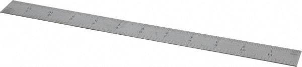SPI - 12" Long, 1/64, 1/32, 1/16, 1/8" Graduation, Rigid Steel Rule - 4R Graduation Style, 1" Wide, Silver, Satin Chrome Finish - Industrial Tool & Supply