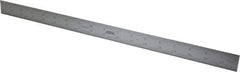 SPI - 18" Long, 1/64, 1/32, 1/16, 1/8" Graduation, Rigid Steel Rule - 4R Graduation Style, 1-1/8" Wide, Silver, Satin Chrome Finish - Industrial Tool & Supply
