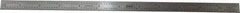SPI - 12" Long, 1/100, 1/64, 1/32, 1/10" Graduation, Flexible Stainless Steel Rule - 5R Graduation Style, 1/2" Wide, Silver, Polished Finish - Industrial Tool & Supply