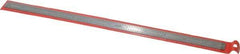 SPI - 12" Long, 1/64, 1/32" and 0.5, 1mm Graduation, Flexible Stainless Steel Rule - English/Metric Graduation Style, 1/2" Wide, Silver, Polished Finish - Industrial Tool & Supply
