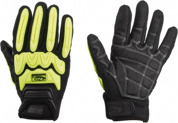 Ringers Gloves - Size M (9) Synthetic Blend General Protection Work Gloves - For Mechanic's & Lifting, Uncoated, Hook & Loop Cuff, Full Fingered, Black, Paired - Industrial Tool & Supply