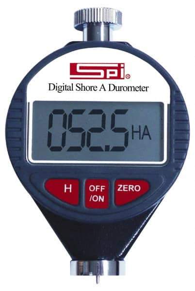 SPI - 0 HSA to 100 HSA Hardness, Portable Electronic Hardness Tester - Shore A, Accurate Up to 1% - Industrial Tool & Supply