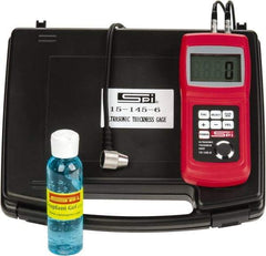 SPI - 0.1mm to 8" Measurement, 0.1mm Resolution Electronic Thickness Gage - Accurate up to 0.01mm - Industrial Tool & Supply