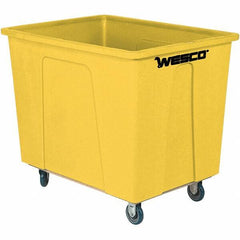 Wesco Industrial Products - 450 Lb Load Capacity, 8 Bushels, Plastic Box Truck - 24" Wide x 35" Long x 29-3/4" High, Yellow - Industrial Tool & Supply
