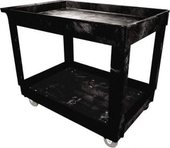 Rubbermaid - 300 Lb Capacity, 24" Wide x 40" Long x 32-3/8" High Standard Utility Cart - 2 Shelf, Plastic - Industrial Tool & Supply