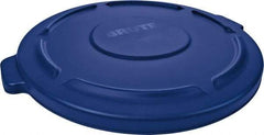 Rubbermaid - Round Lid for Use with 44 Gal Round Trash Cans - Blue, Plastic, For 2643 Brute Trash Cans - Industrial Tool & Supply