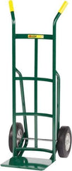 Little Giant - 800 Lb Capacity 49" OAH Hand Truck - 12 x 14" Base Plate, Dual Handle, Steel, Solid Rubber Wheels - Industrial Tool & Supply