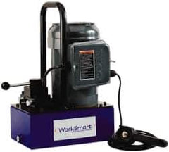 Value Collection - 10,000 psi Electric Hydraulic Pump & Jack - 1 Gal Oil Capacity, 3-Way, 2 Position Valve, Use with Single Acting Cylinders, Advance, Hold & Retract - Industrial Tool & Supply