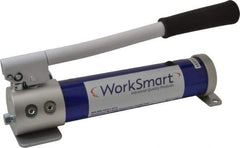 Value Collection - 2 Stage, 2" Piston Diam, 1/4 NPTF, 0.18; 0.05 Cu In Per Stroke, Manual Hydraulic Pump - 21.4 Cu In Reservoir, 0.38" Piston Stroke, 200 psi First Stage, 10,000 psi Second Stage - Industrial Tool & Supply