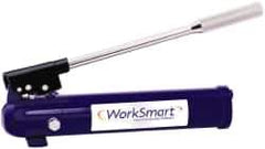 Value Collection - 5/8" Piston Stroke, 1-19/64" Piston Diam, 0.09 Cu In per Stroke, 15 Cu In Reservoir Capacity, Manual Hydraulic Pump - 7,200 psi, 56 Lbs. Max Handle Effort, 1 Stage - Industrial Tool & Supply