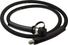 Value Collection - 3/8" Inside Diam x 3/8 NPT 6' Hydraulic Pump Hose - 10,000 psi, 3/8 NPTF Male Opposite End, Rubber - Industrial Tool & Supply