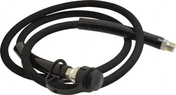 Value Collection - 1/4" Inside Diam x 1/4 NPT 6' Hydraulic Pump Hose - 10,000 psi, 59755199 Opposite End, Rubber - Industrial Tool & Supply