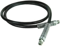 Value Collection - 1/4" Inside Diam x 3/8 NPT 3' Hydraulic Pump Hose - 10,000 psi, 3/8 NPTF Male Opposite End, Rubber - Industrial Tool & Supply