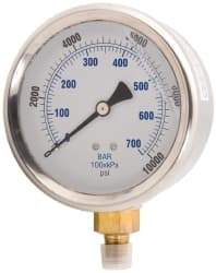 Value Collection - Hydraulic Pressure Gages & Adapters Type: Liquid-Filled Gauge Pressure Rating: 0 - 15000 - Industrial Tool & Supply