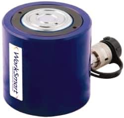 Value Collection - 50 Ton, 2.36" Stroke, 23.29 Cu In Oil Capacity, Portable Hydraulic Low Profile Cylinder - 9.87 Sq In Effective Area, 4.8" Lowered Ht., 7.17" Max Ht., 3.54" Cyl Bore Diam, 2.76" Plunger Rod Diam, 10,000 Max psi - Industrial Tool & Supply