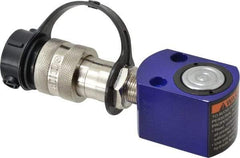 Value Collection - 5 Ton, 0.63" Stroke, 0.69 Cu In Oil Capacity, Portable Hydraulic Single Acting Cylinder - 1.1 Sq In Effective Area, 1.63" Lowered Ht., 2.26" Max Ht., 1.18" Cyl Bore Diam, 0.98" Plunger Rod Diam, 10,000 Max psi - Industrial Tool & Supply