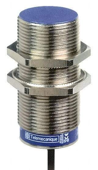 Telemecanique Sensors - NPN, NC, 15mm Detection, Cylinder Shielded, Inductive Proximity Sensor - 3 Wires, IP68, IP69K, 12 to 48 VDC, M30x1.5 Thread, 2.44 Inch Long - Industrial Tool & Supply