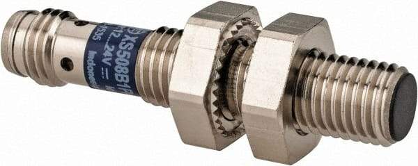 Telemecanique Sensors - PNP, 1.5mm Detection, Cylinder Shielded, Inductive Proximity Sensor - 3 Wires, IP67, 12 to 24 VDC, M8x1 Thread, 42mm Long x 0.39 Inch Wide - Industrial Tool & Supply