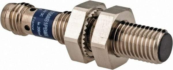 Telemecanique Sensors - PNP, NC, 1.5mm Detection, Cylinder Shielded, Inductive Proximity Sensor - 3 Wires, IP67, 12 to 24 VDC, M8x1 Thread, 42mm Long x 0.39 Inch Wide - Industrial Tool & Supply