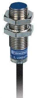 Telemecanique Sensors - NPN, 2mm Detection, Cylinder Shielded, Inductive Proximity Sensor - 3 Wires, IP68, IP69K, 12 to 24 VDC, M12x1 Thread, 1.38 Inch Long x 0.47 Inch Wide - Industrial Tool & Supply