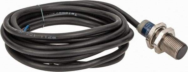 Telemecanique Sensors - NPN, NC, 2mm Detection, Cylinder Shielded, Inductive Proximity Sensor - 3 Wires, IP68, IP69K, 12 to 24 VDC, M12x1 Thread, 1.38 Inch Long x 0.47 Inch Wide - Industrial Tool & Supply