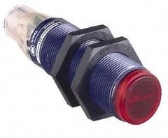 Telemecanique Sensors - 4 Pin M12 Connector, 0.1m Nominal Distance, Shock and Vibration Resistant, Diffused Photoelectric Sensor - 12 to 24 VDC, 500 Hz, PBT, 2.36 Inch Long x 0.71 Inch Wide - Industrial Tool & Supply