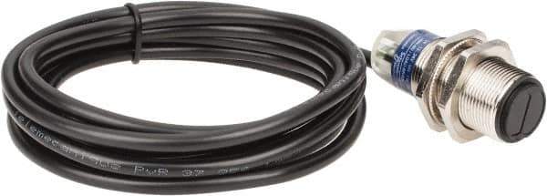 Telemecanique Sensors - Cable Connector, 4m Nominal Distance, Shock and Vibration Resistant, Retroreflective Photoelectric Sensor - 12 to 24 VDC, 500 Hz, Nickel Plated Brass, 1.81 Inch Long x 0.71 Inch Wide - Industrial Tool & Supply