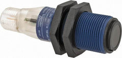Telemecanique Sensors - 4 Pin M12 Connector, 15m Nominal Distance, Shock and Vibration Resistant, Through Beam Photoelectric Sensor - 12 to 24 VDC, 500 Hz, PBT, 2.36 Inch Long x 0.71 Inch Wide - Industrial Tool & Supply