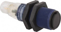 Telemecanique Sensors - 4 Pin M12 Connector, 15m Nominal Distance, Shock and Vibration Resistant, Through Beam Photoelectric Sensor - 12 to 24 VDC, 500 Hz, PBT, 2.36 Inch Long x 0.71 Inch Wide - Industrial Tool & Supply
