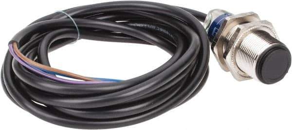 Telemecanique Sensors - Cable Connector, 15m Nominal Distance, Shock and Vibration Resistant, Through Beam Photoelectric Sensor - 12 to 24 VDC, 500 Hz, Nickel Plated Brass, 46mm Long x 18mm Wide - Industrial Tool & Supply