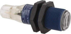 Telemecanique Sensors - 4 Pin M12 Connector, 0.1m Nominal Distance, Shock and Vibration Resistant, Diffused Photoelectric Sensor - 12 to 24 VDC, 500 Hz, PBT, 2.36 Inch Long x 0.71 Inch Wide - Industrial Tool & Supply