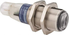 Telemecanique Sensors - 4 Pin M12 Connector, 0.1m Nominal Distance, Shock and Vibration Resistant, Diffused Photoelectric Sensor - 12 to 24 VDC, 500 Hz, Nickel Plated Brass, 2.36 Inch Long x 0.71 Inch Wide - Industrial Tool & Supply