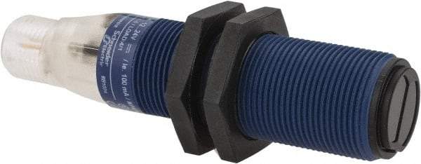 Telemecanique Sensors - 4 Pin M12 Connector, 0.6m Nominal Distance, Shock and Vibration Resistant, Diffused Photoelectric Sensor - 12 to 24 VDC, 500 Hz, PBT, 2.99 Inch Long x 0.71 Inch Wide - Industrial Tool & Supply